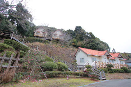 ロッジ外観（階段）